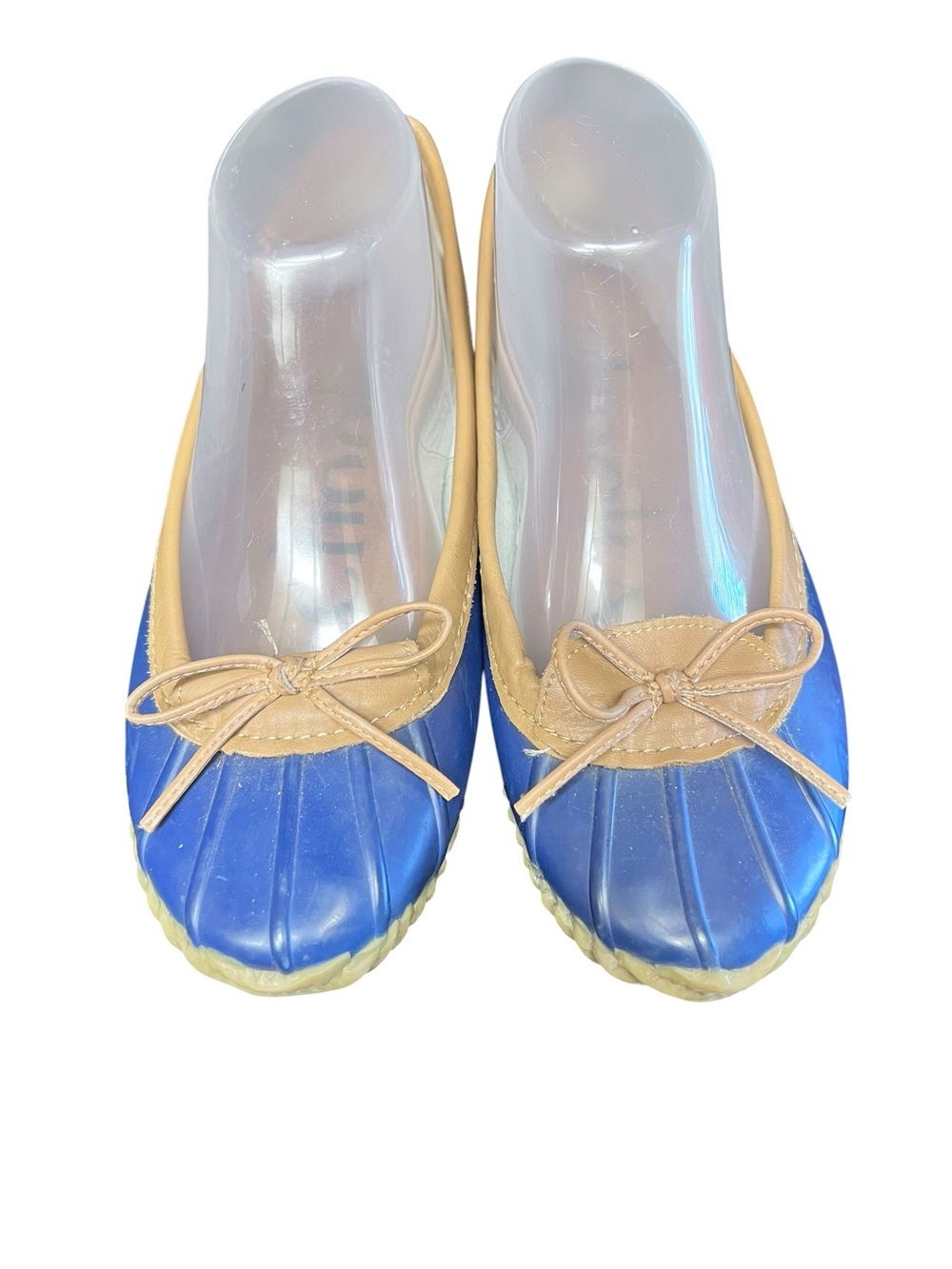 Chooka Black and Tan Bow-Trim Ballet Flats